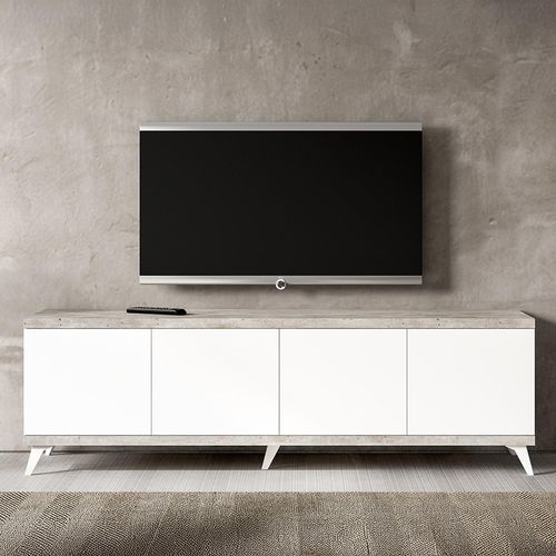 Modern Treviso Storage TV Unit - 202cm - White