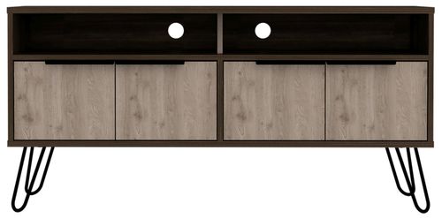 Nevada Grey Oak Effect TV Unit with Hairpin Legs