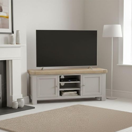 Salcombe TV Unit - 2 Door - Grey Oak