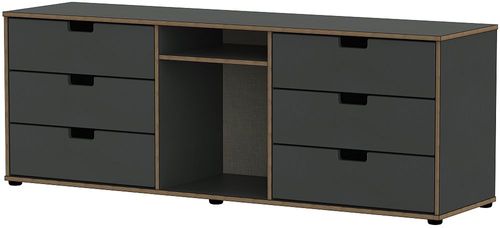 Shanghai Graphite 150cm TV Unit with Glides Legs