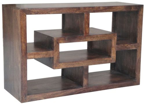 Yoga Dark Wood Multi Shelf 110cm TV Unit