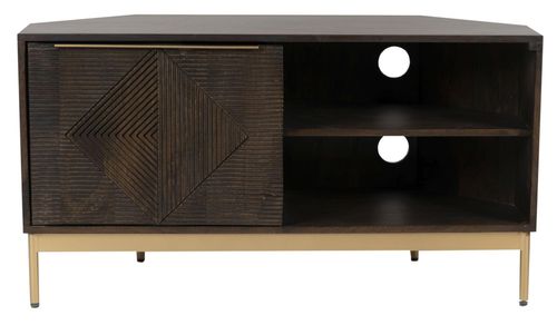 Zaine Walnut 104cm Corner TV Unit