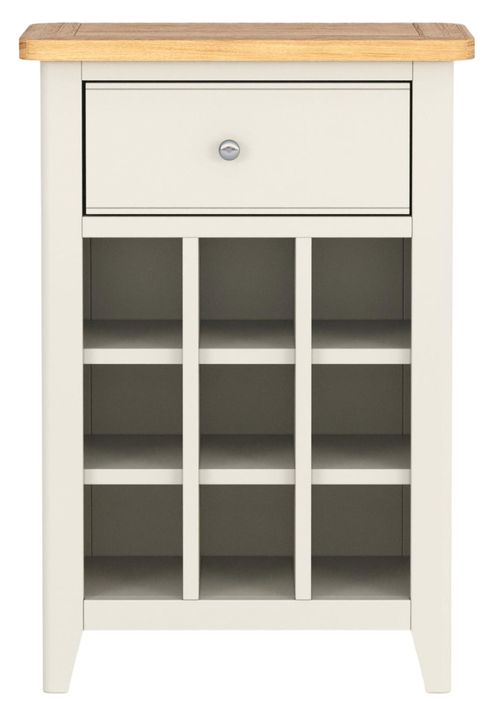 Arden Grey Painted Small Wine Rack