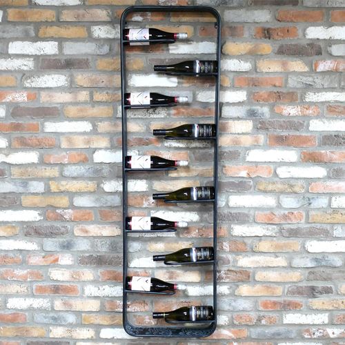 Wine Holder - Black Metal - 10 Wine Bottles