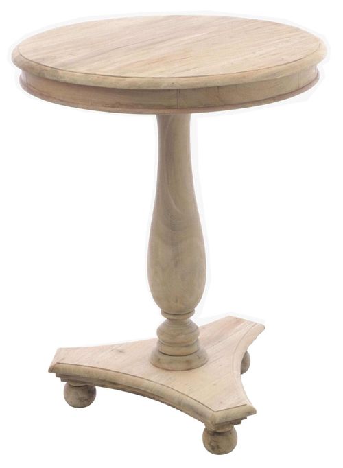 Vintage Mahogany French Style Round Wine Table with Bun Feet