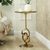 Gold Twisted Metal Round Side Table