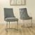 2 x Casas Grey Velvet Fabric Dining Chair with Chrome Legs