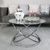 Clear Glass and Chrome Rizzo Round Coffee Table