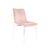 2 x Zula Pink Fabric Dining Chair with Chrome Legs