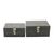 Grey Faux Leather Jewellery Box - Set of 2