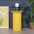 Ribbed Yellow Mango Wood Round Occasional Side Table