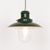 British Green Painted Metal Fishermans Ceiling Light