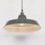 Factory Style Grey Painted Metal Pendant Light - 46cm