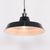 Factory Style Royal Blue Painted Metal Pendant Light - 36cm