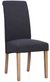 2 x Dorset Oak Dark Grey Wesbury Rollback Fabric Dining Chair