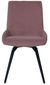 2 x Malcom Pink Fabric Swivel Dining Chair
