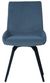 2 x Malcom Blue Fabric Swivel Dining Chair