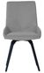 2 x Malcom Grey Fabric Swivel Dining Chair