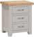 Wilmont Grey Painted 3 Drawer Bedside Cabinet