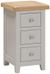 Wilmont Grey Painted 3 Drawer Compact Bedside Cabinet