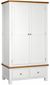 Lundy White Painted 2 Door 2 Drawer Double Wardrobe