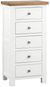 Lundy White Painted 5 Drawer Narrow Chest
