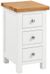 Lundy White Painted 3 Drawer Compact Bedside Cabinet