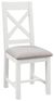 2 x Lundy White Painted Crossback Dining Chair