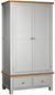 Lundy Grey Painted 2 Door 2 Drawer Double Wardrobe