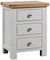 Lundy Grey Painted 3 Drawer Bedside Cabinet