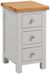 Lundy Grey Painted 3 Drawer Compact Bedside Cabinet