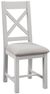 2 x Lundy Grey Painted Crossback Dining Chair