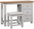 Lundy Grey Painted 3 Drawer Single Dressing Table with Stool
