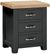 Wilmont Black Painted 3 Drawer Bedside Cabinet