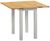 Lundy Grey Painted 2 Seater Square Drop Leaf Dining Table