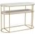 Buxton White Marble and Gold Oval Console Table
