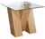 Newton Glass and Oak Effect Lamp Table