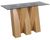 Newton Smoked Glass and Oak Effect Console Table