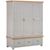 Wilmont Grey Painted 3 Door 3 Drawer Wardrobe