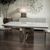 Freedom Beveled Edge Marble Dining Table with Stainless Steel Pedestal Base - Variation Available