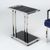 Tray Marble and Glass Accent Table with Steel Base - Variation Available