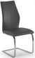 2 x Vida Living Elis Grey Faux Leather and Chrome Dining Chair