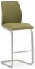 2 x Vida Living Elis Olive Green Faux Leather and Chrome Barstool