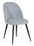 2 x Vida Living Gabi Grey and Black Dining Chair, Velvet Fabric