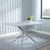 Clearance - Chopstick 6 Seater Grey Glass Dining Table with Chrome Metal Legs - 150cm