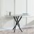 Clearance - Chopstick Grey Glass Console Table with Black Metal Legs