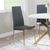 Clearance - Metro Dining Chairs in Grey Colour Leather and Gold Metal Legs