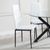 Clearance - Metro Dining Chairs in White Colour Leather and Black Metal Legs
