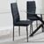 Clearance - Lido Dining Chair in Black Colour Fabric with Black Legs