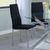 Clearance - Lido Dining Chair in Black Colour Fabric with Chrome Legs